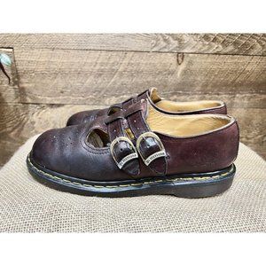 Dr. Martens Docs UK 5 US 7 Vintage 90s Made In England Brown Mary Janes Worn